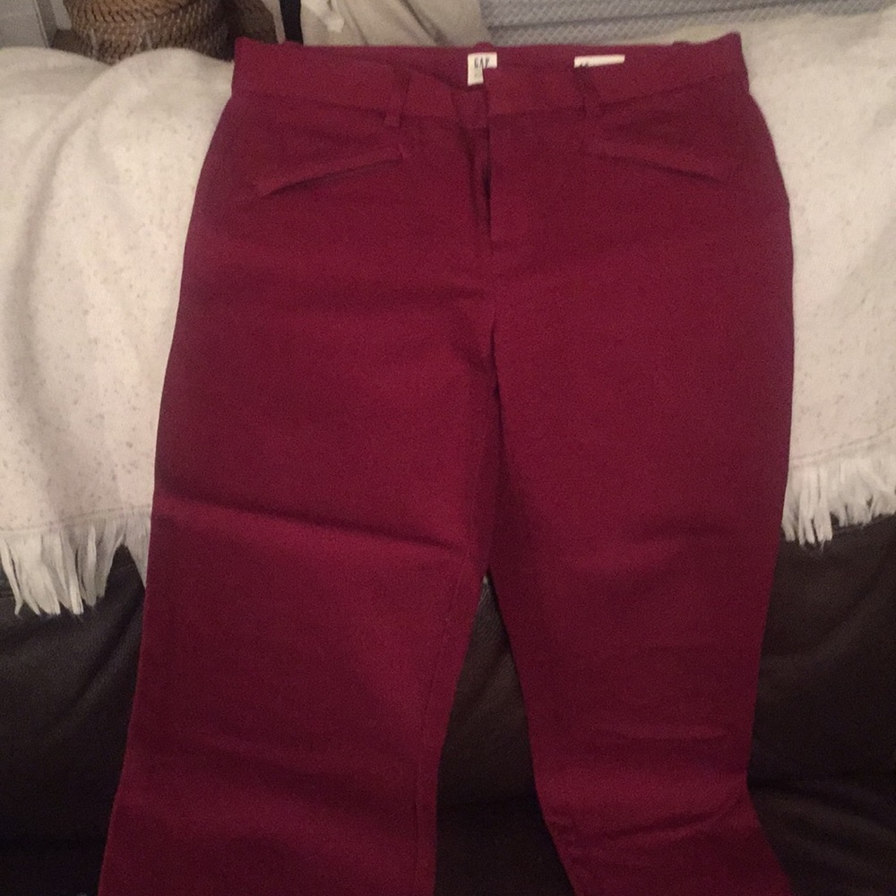 Gap skinny ankle pants dark berry color